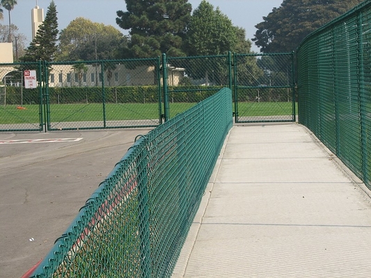 Galvanized Powder Coated 2.0mm Steel Chain Link Fencing School Sports Playground