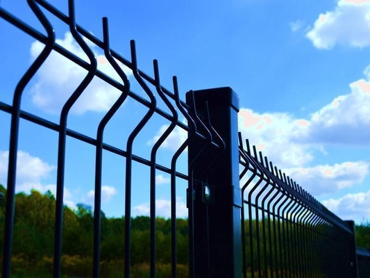 Galvanized Steel Metal Garden Fences Panels outdoor PVC Coated V Bending 3d Curved Welded Wire Mesh fence