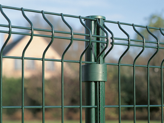 Galvanized Steel Metal Garden Fences Panels outdoor PVC Coated V Bending 3d Curved Welded Wire Mesh fence