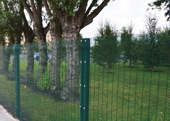 Hot Dip Galvanized Powder Coated Anti Cut Fencing 358 Building Site Clearvu