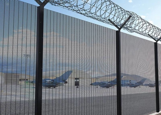Hot Dip Galvanized Powder Coated Anti Cut Fencing 358 Building Site Clearvu