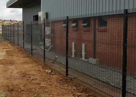High Safety Powder Coated Anti Climb Fencing Welded Mesh Security 358