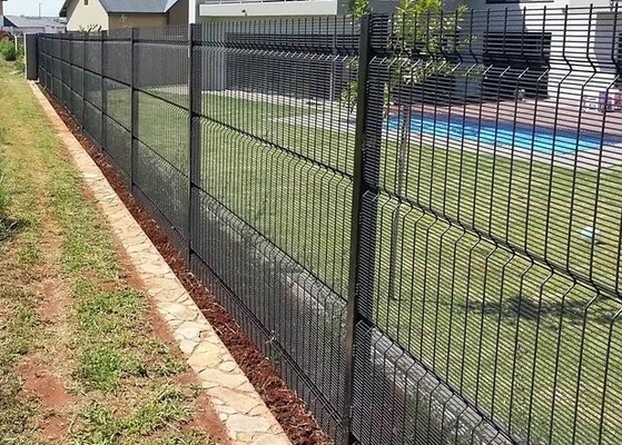 High Safety Powder Coated Anti Climb Fencing Welded Mesh Security 358