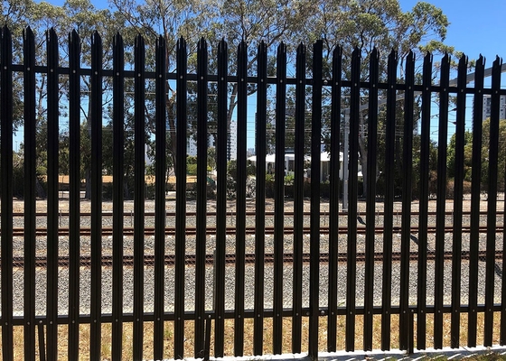 High Security  Residential D Pale or W Pale Steel Fence Spike Palisade Fence 1.8m high