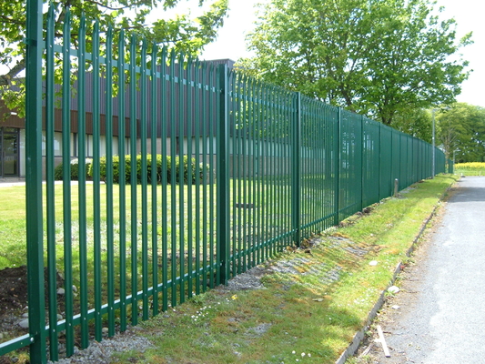 Anti-intruder rust proof durable iron w pale perimeter fence garden building metal fencing euro palisade fence panel