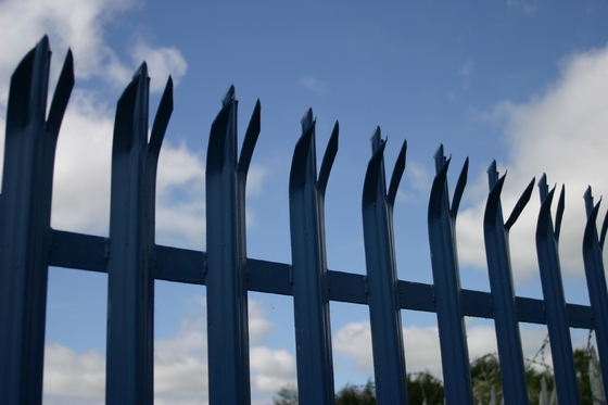 High Security  Residential D Pale or W Pale Steel Fence Spike Palisade Fence 1.8m high