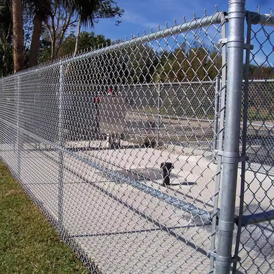 3mm Wire 50X50mm Diamond Mesh Galvanized Steel Temporary Chain Link Fence/Cyclone Fence