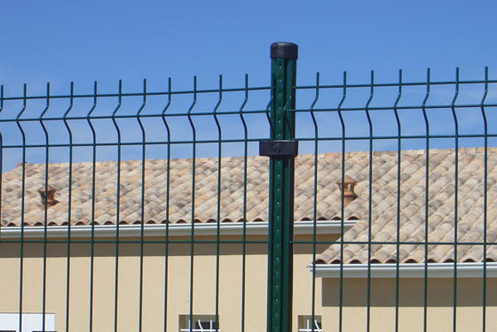 Galvanized Steel Metal Garden Fences Panels outdoor PVC Coated V Bending 3d Curved Welded Wire Mesh fence