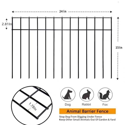 Animal Barrier Fence, Sharp Angled Ends, Ground Spike Defense,Underground Decorative Garden Fence(