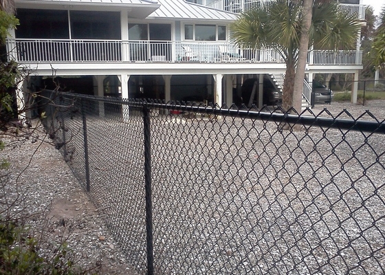 ISO 1200mm Height Steel Chain Link Fencing With PVC Coated