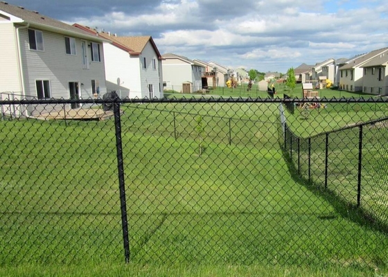 ISO 1200mm Height Steel Chain Link Fencing With PVC Coated