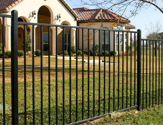 Durable Steel Bar Wrought Iron Fence 6ft High Prefabricated Ornamental
