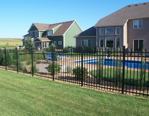 Durable Steel Bar Wrought Iron Fence 6ft High Prefabricated Ornamental