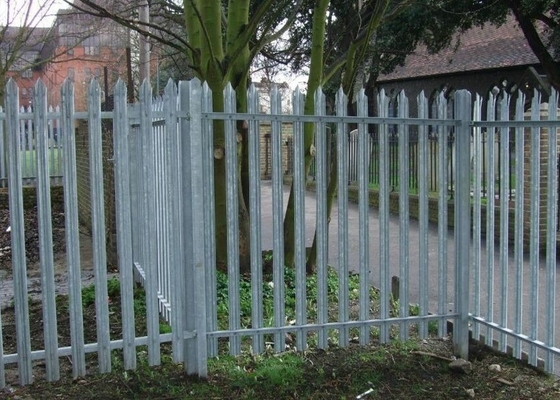 Galvanised 3.6m High Steel Security Fence Panels Rounded Top