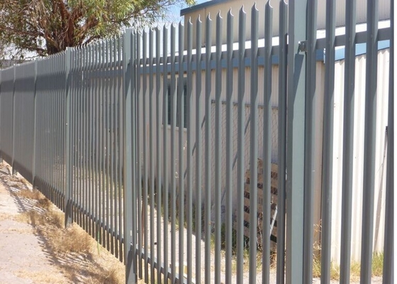 Galvanised 3.6m High Steel Security Fence Panels Rounded Top