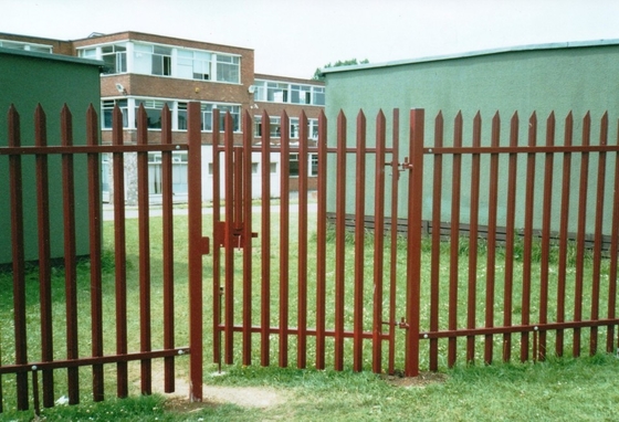 Steel Powder Coated Palisade Fencing , 3mm 7 Ft High Fence Panels