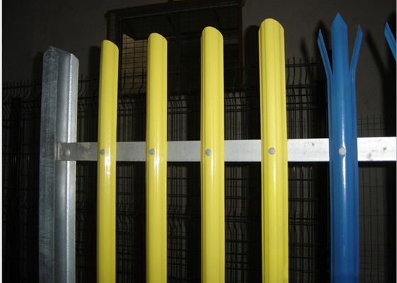 Galvanised 3.6m High Steel Security Fence Panels Rounded Top