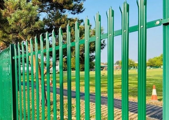 High Security  Residential D Pale or W Pale Steel Fence Spike Palisade Fence 1.8m high