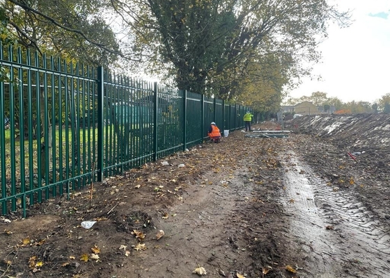 High Security  Residential D Pale or W Pale Steel Fence Spike Palisade Fence 1.8m high