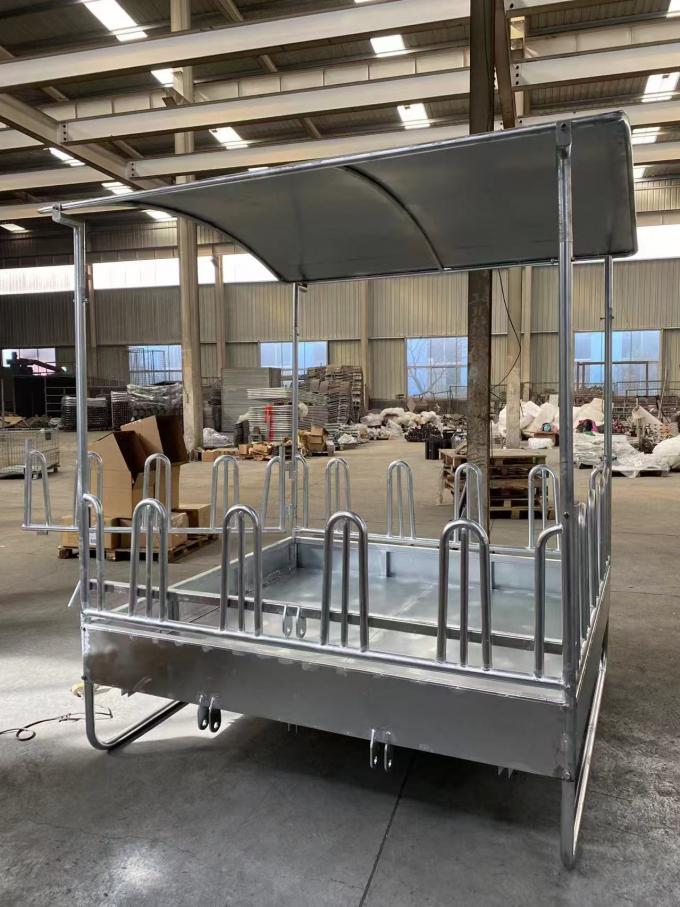Estaca de alimentação de feno de cabalo quadrado de aço inoxidável pesado com teto 1